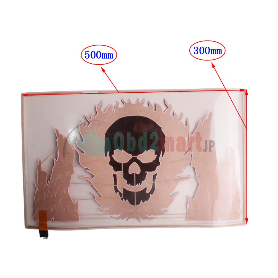 40x30cm Car Music Rhythm Lamp LED Sound Control Flashing Flame Skull