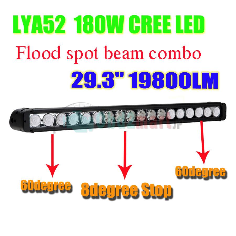 180W CREE Led light bar FLOOD light SPOT light WORK light 12V-24V 6000K