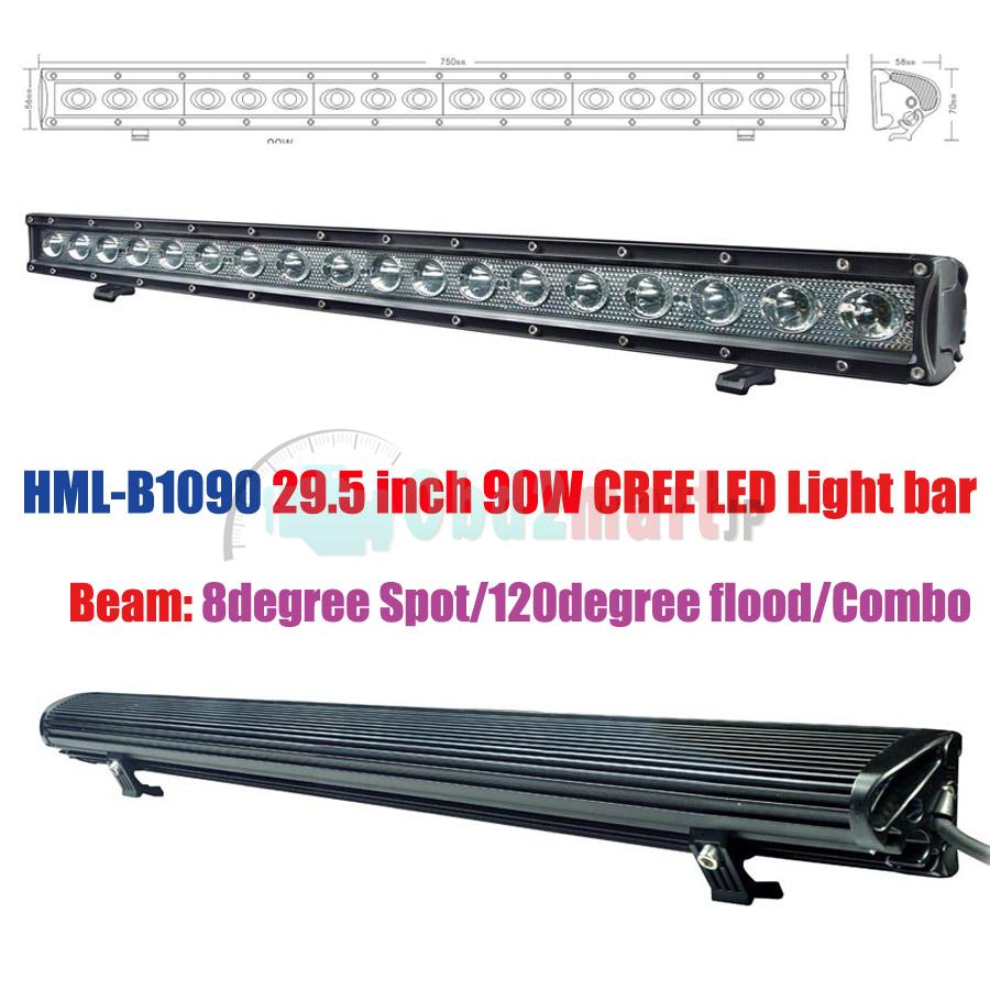 HML-B1090 29.5 inch 90W CREE LED Light bar FLOOD light SPOT light WORK light off road light 4wd boat DC