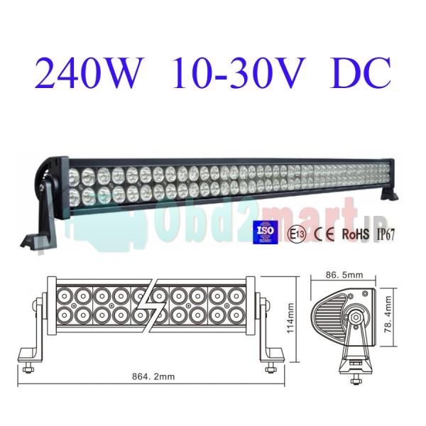 42&240W Led Light Bar Work Light Flood & Sport Combo 4WD Boat UTE Driving Lamp