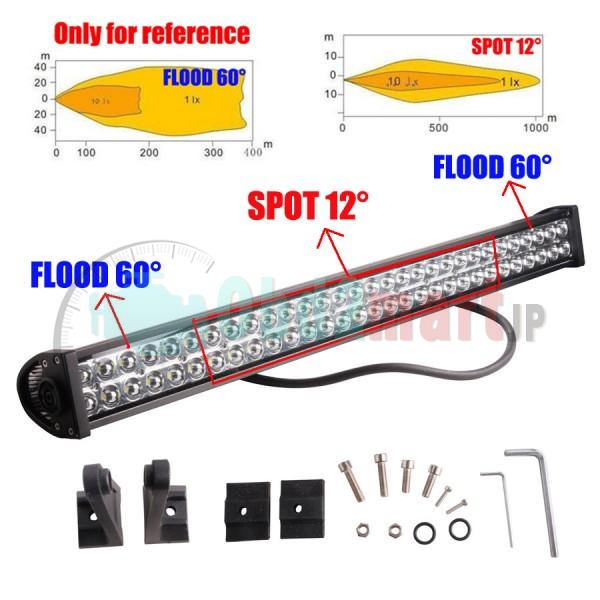 New 33&180W Flood Spot Led Alloy Word Light Bar 4WD Boat UTE Driving Save