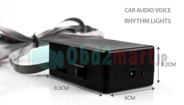 Car Sticker Music Rhythm LED Flash Light Lamp Sound Activated Equalizer 6 colors 80cm*19cm