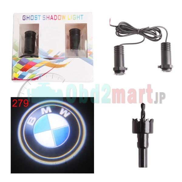 2pcs Car Logo LED Ghost Shadow Welcome Light Laser Door Projector for BMW