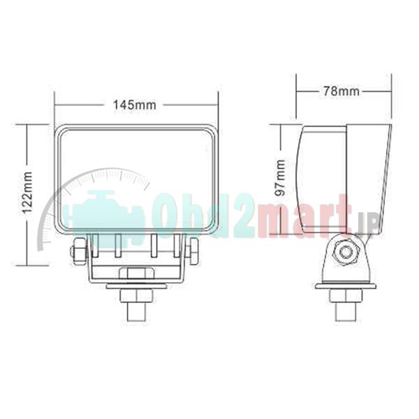 45W Spot/Flood LED Work Light OffRoad Jeep Boat Truck IP67 12V 24V White