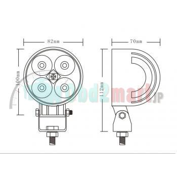 12W Flood LED Work Light OffRoad Jeep Boat Truck IP67 12V 24V