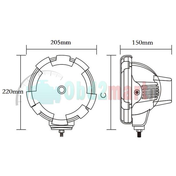 2pcs HID Xenon 7 inch 12v 24v 75w 6000K Driving Flood Spot lights Off Road Lights