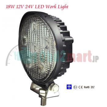 2 pcs 18W 12V 24V Full Beam LED Work Light OffRoad Jeep Boat Truck IP67