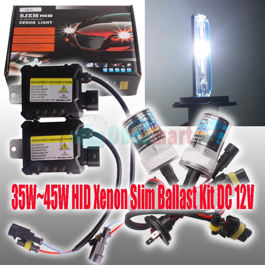 35~45W SLIM XENON HID KIT H1 H3 H4 H7 H8 H9 H10 H11 H13 9004 9005 9006 6000k