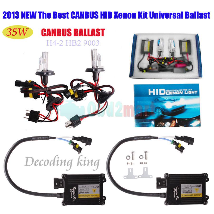 2013 Best 35W CANBUS XENON FULL HID CONVERSION KIT H1 H4 H3 H7 9004 9005 AC 12V Works With All Cars