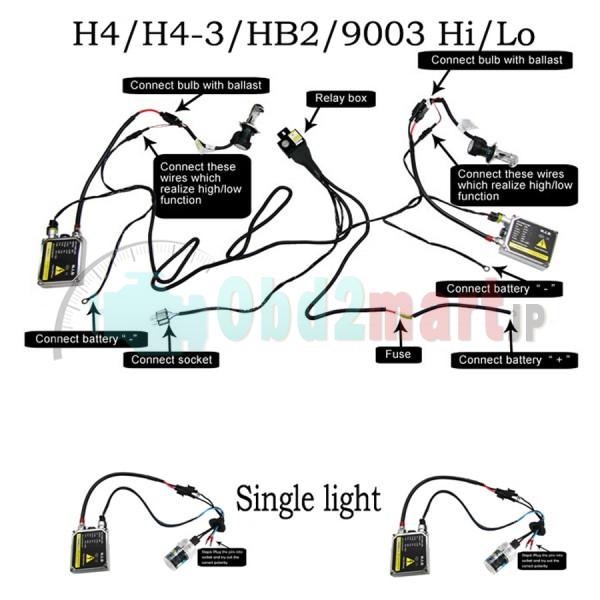 35W AC HID kit bi-xenon H4 H13 9004 9007 9008 12V