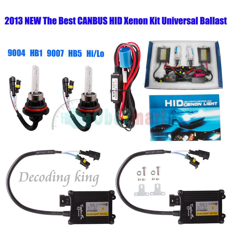 55W CANBUS Bi-Xenon HID SLIM Kit AC H4 HB2 9003 9004 HB1 9007 HB5 HB3 Hi/Lo