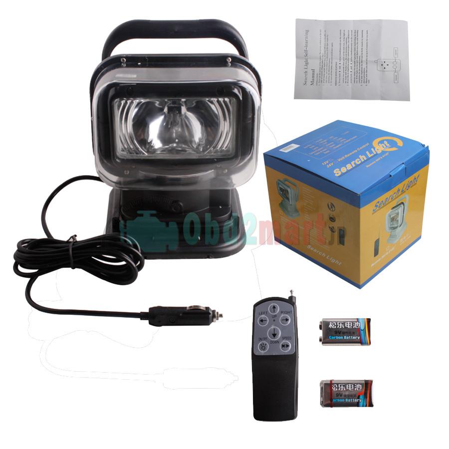 HID SPOTLIGHT 360º SPOT LIGHT LAMP SEARCHLIGHT BOAT CAR WIRELESS REMOTE 75W