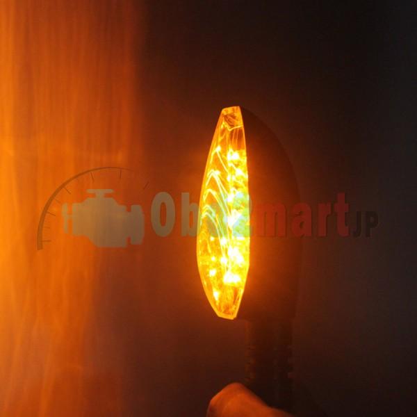 4 X 12V Motorcycle Motorbike Turn Signal LED Indicator Light Carbon