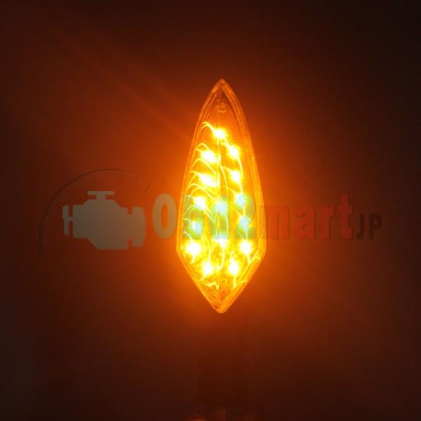 4 X 12V Motorcycle Motorbike Turn Signal LED Indicator Light Carbon